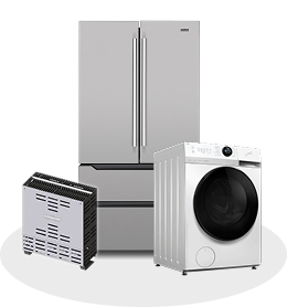 Geladeira, sauna e máquina de lavar roupa